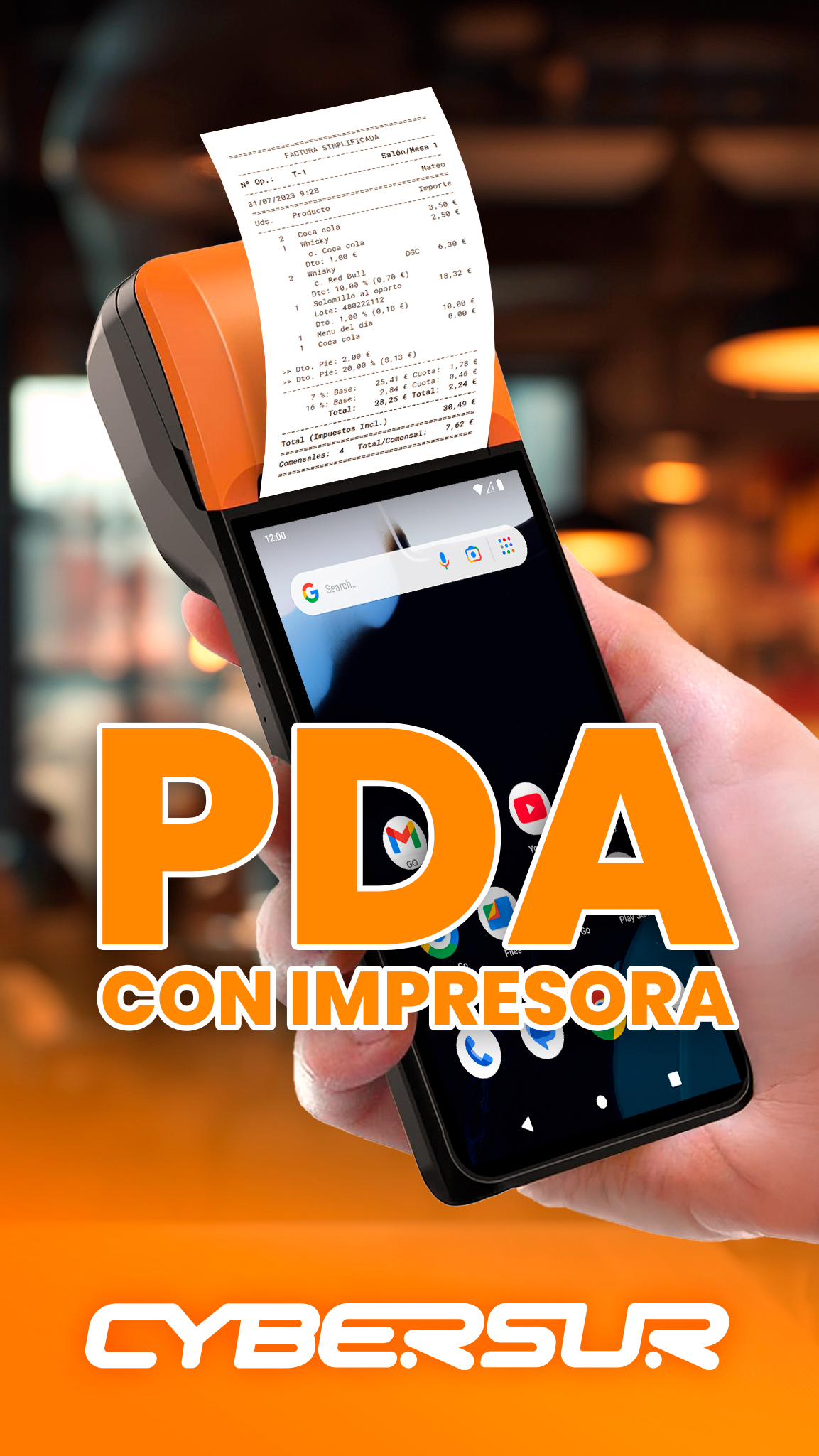 PDA con impresora y datáfono: la herramienta definitiva para agilizar tu restaurante